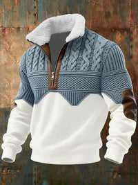 Lucas | Stylish Colorblock Half-Zip Knitted Sweater