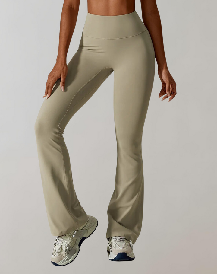 Chloe | Flexible Yoga-Leggings mit weitem Bein und hoher Taille