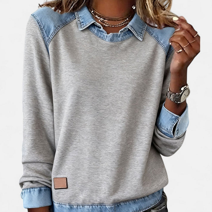 Sophia | Modern Knit Sweatshirt For Effortless Everyday Elegance