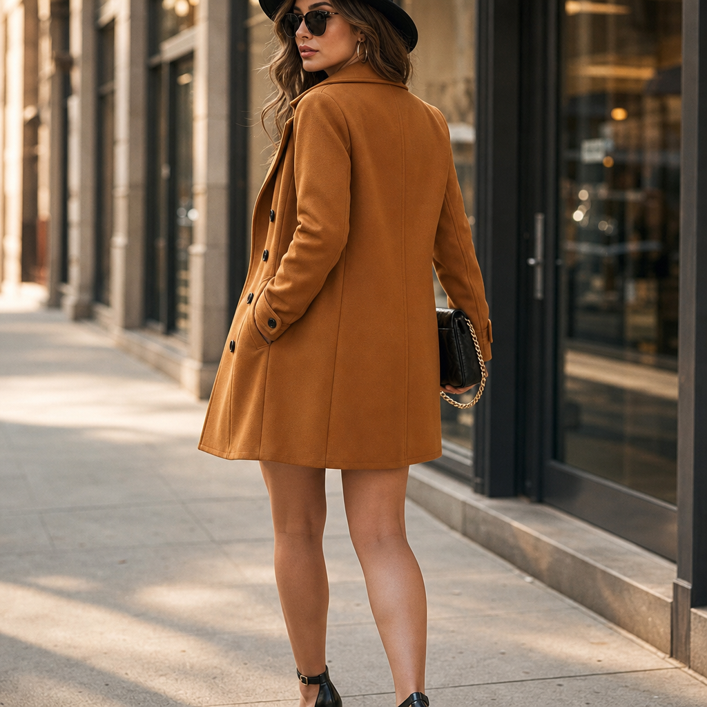 Overcoat & Co. | Double-Breasted Wool-Blend Coat for Women