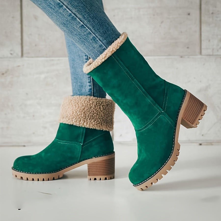 Melinda | Warme und bequeme, mit Fleece gefütterte Stiefel bis zur Wadenmitte