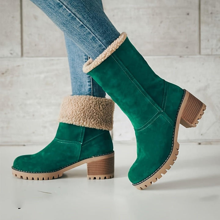 Melinda | Warme und bequeme, mit Fleece gefütterte Stiefel bis zur Wadenmitte