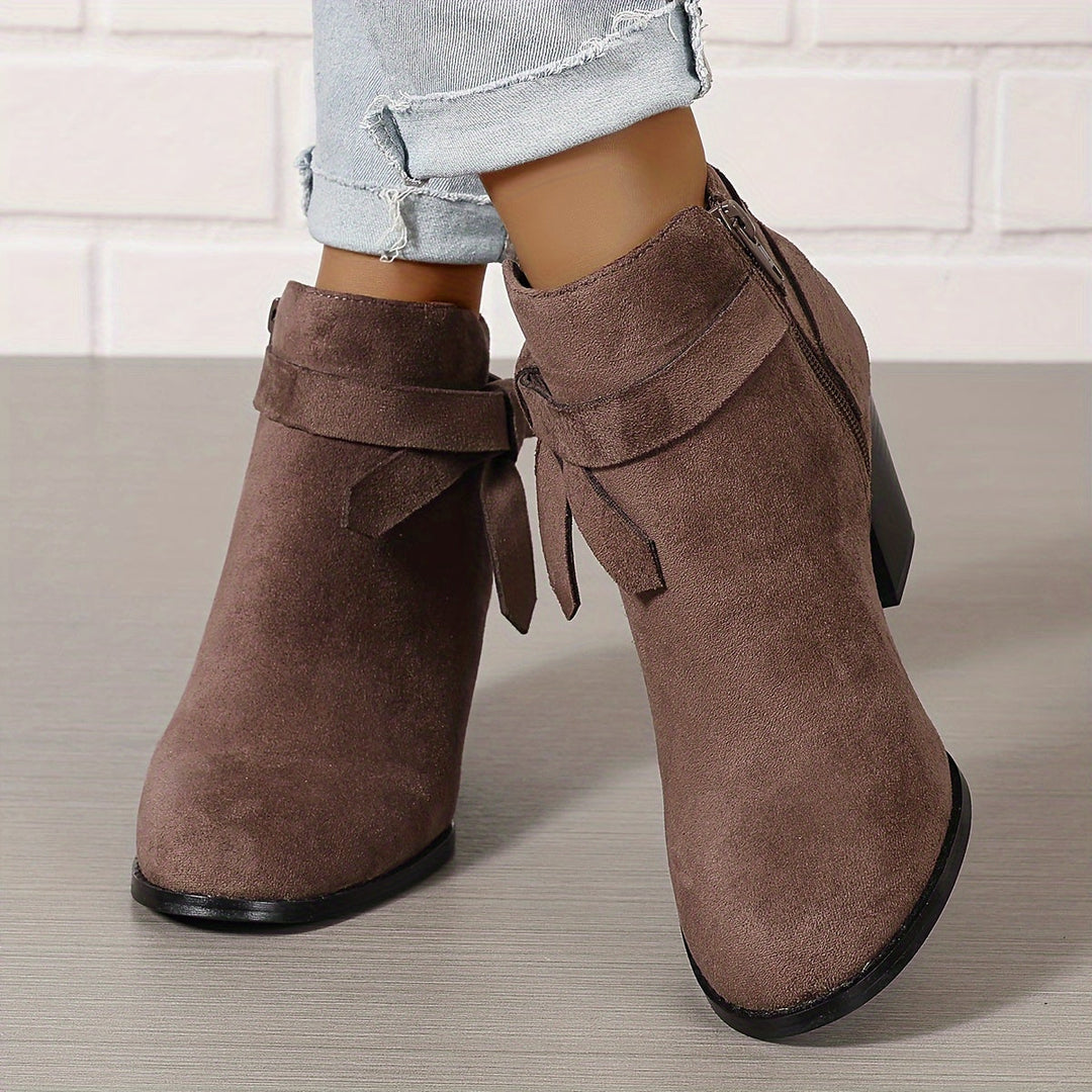 Daisy | Feminine And Sophisticated Bow Detail Ankle Boots