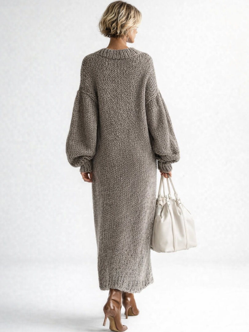 Valeria | Oversized Knit Maxi Dress for Women