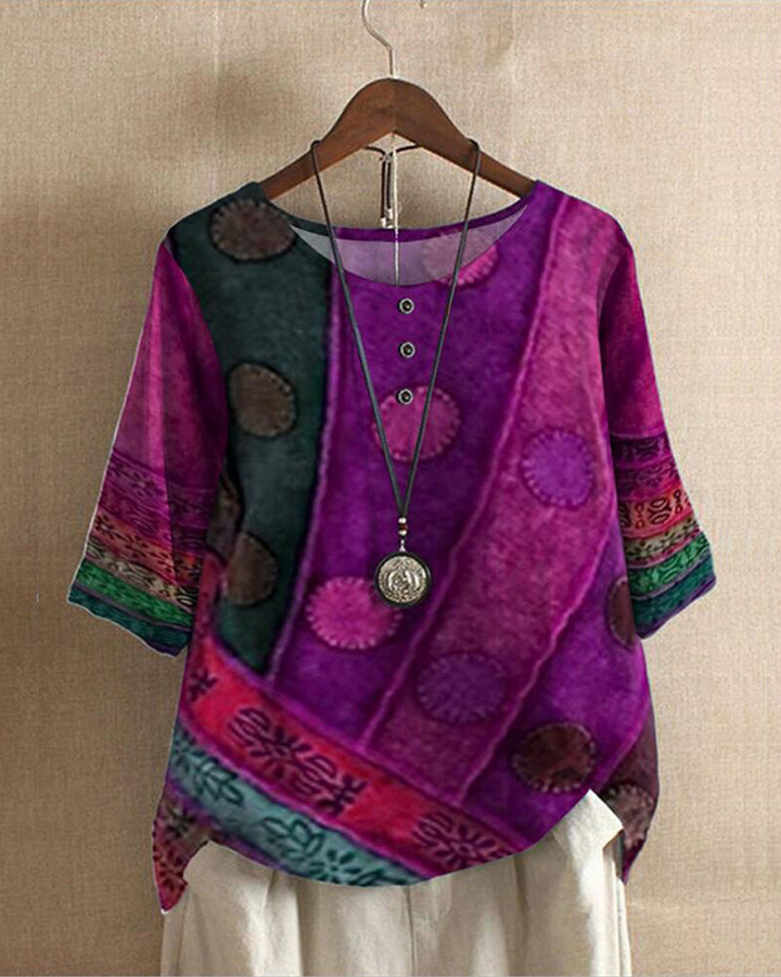 Isla | Lässiges, alltägliches Tunika-Oberteil im Boho-Stil