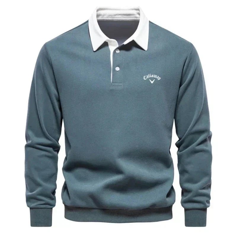 Liam | Eleganter Strickpullover mit kontrastierendem Polokragen