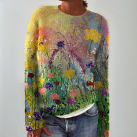 Amelia | Graceful Floral Knitted Sweater