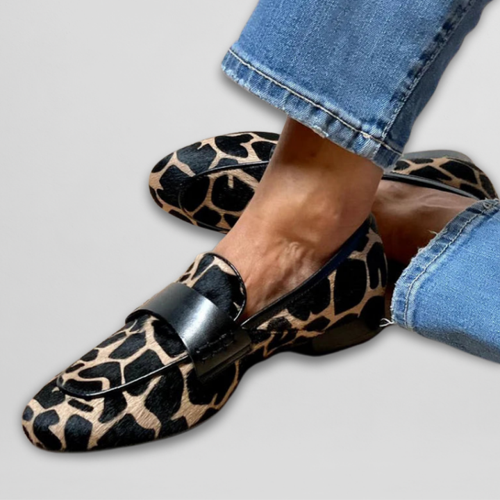 Nora | Elegante Loafer mit Leopardenmuster und edlem Komfort für jeden Tag