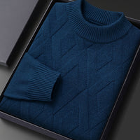 Felix | Maglione raffinato in maglia con collo a lupetto e texture diagonale