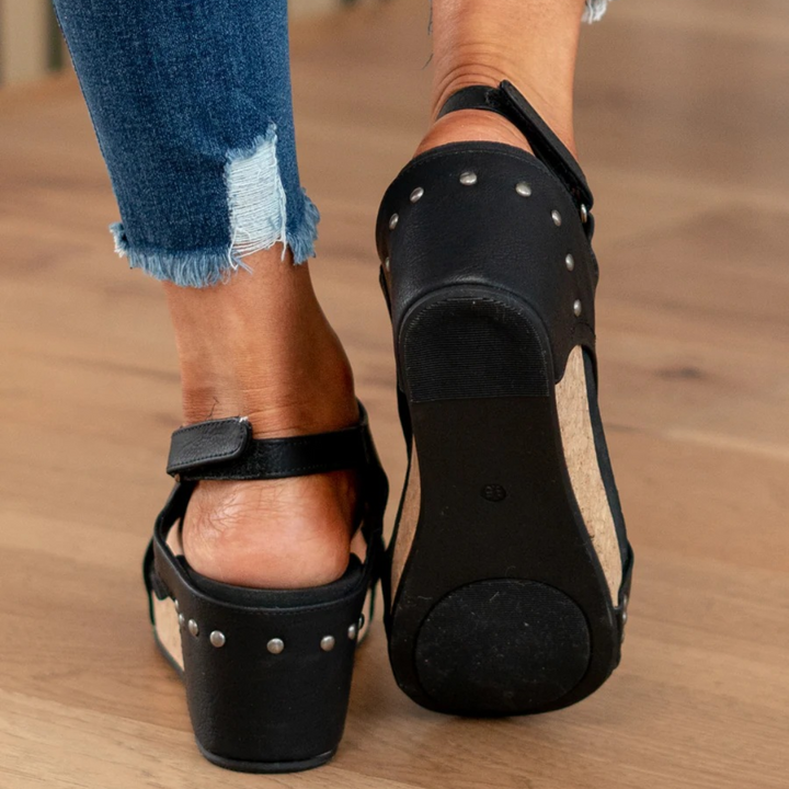 Isla | Sandali ortopedici a cuneo con morbido comfort in suede