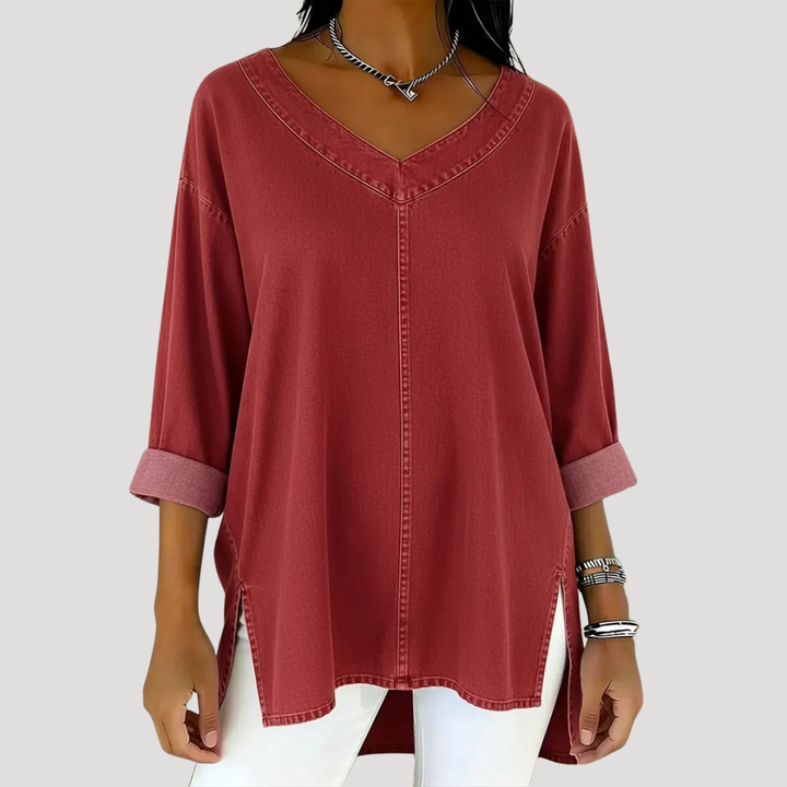 Charlotte | Relaxed And Stylish V-Neck Tunic Top