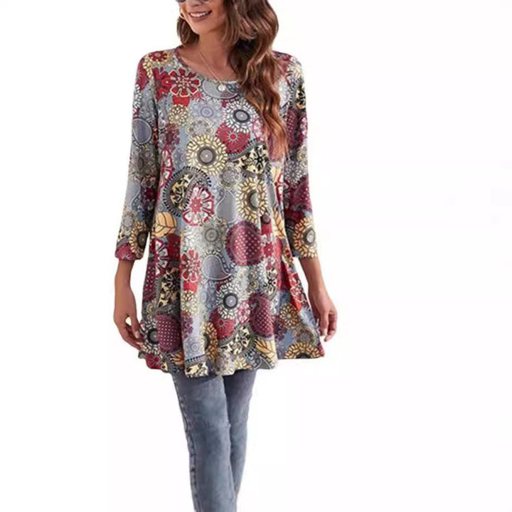 Emily | A-Linien-Tunika mit auffälligem Mandala-Print