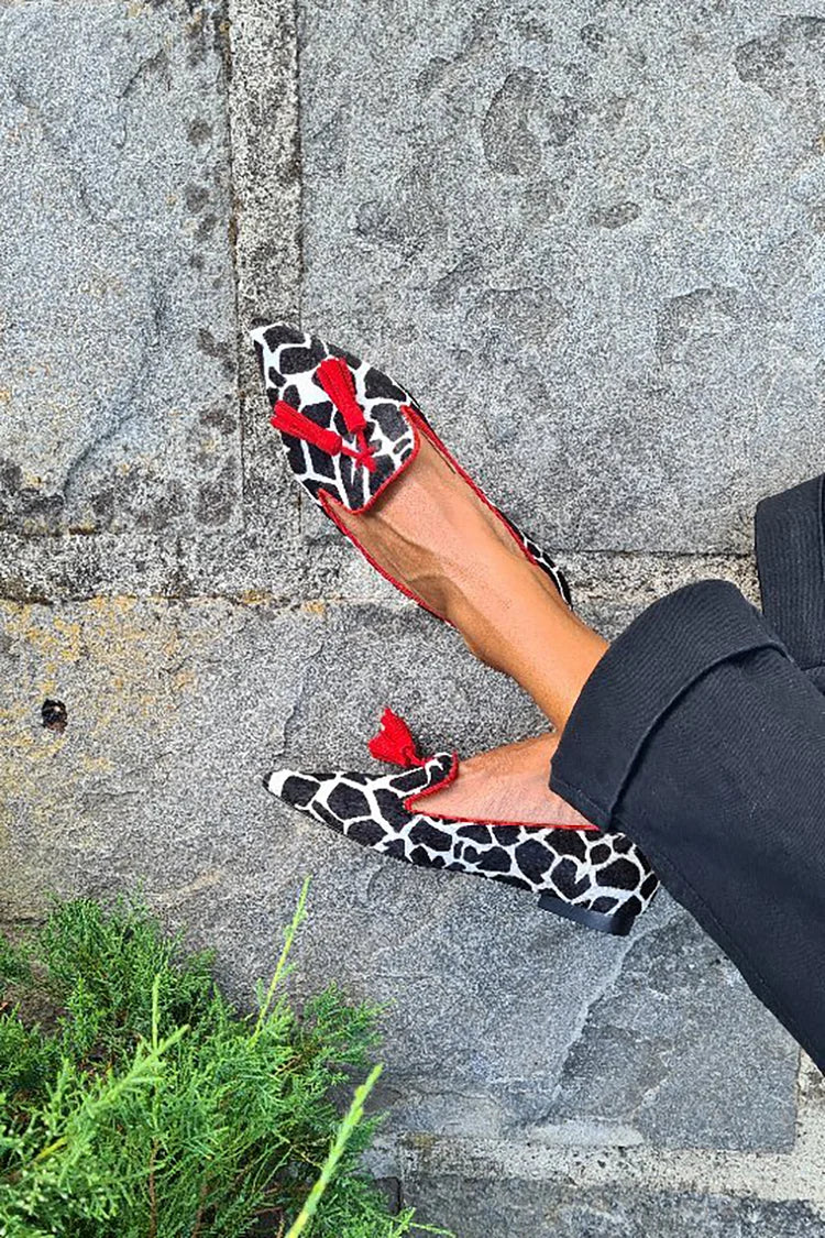 Melina | Schicke und unverwechselbare Loafer mit Animalprint und Fransen