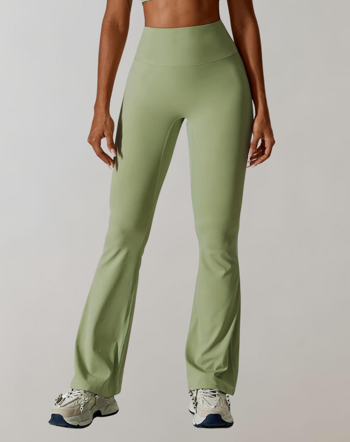 Chloe | Flexible Yoga-Leggings mit weitem Bein und hoher Taille