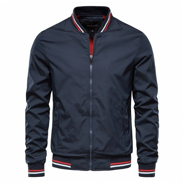 Leo | Moderne und sportliche Bomberjacke mit kontrastierenden Rippstrickbündchen