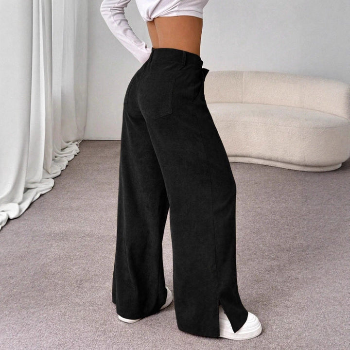 Isabella | Schicke High-Waist-Hose mit weitem Bein und Schlitz