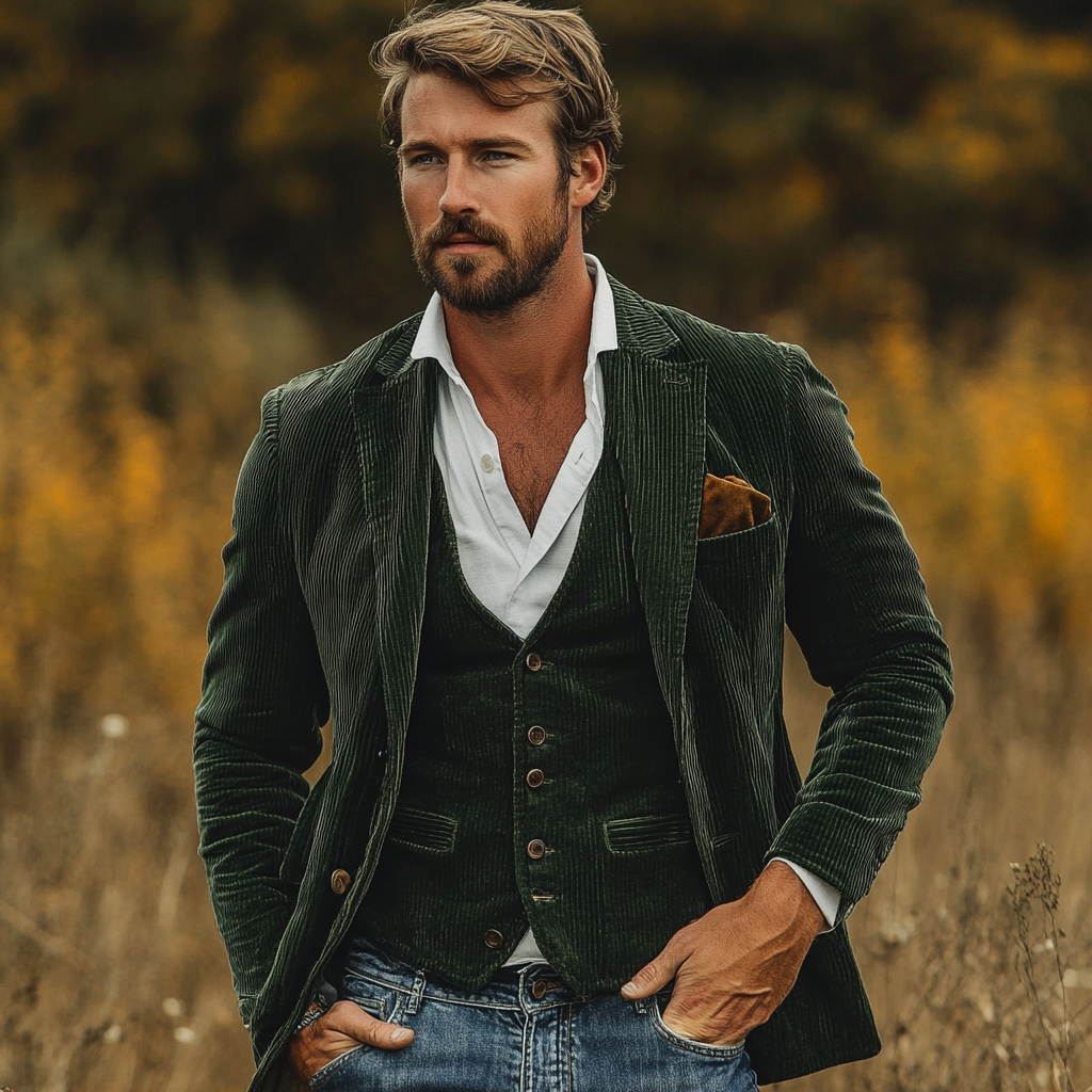 Ethan | Elegantes Vintage-Sakko- und Westenset für Herren