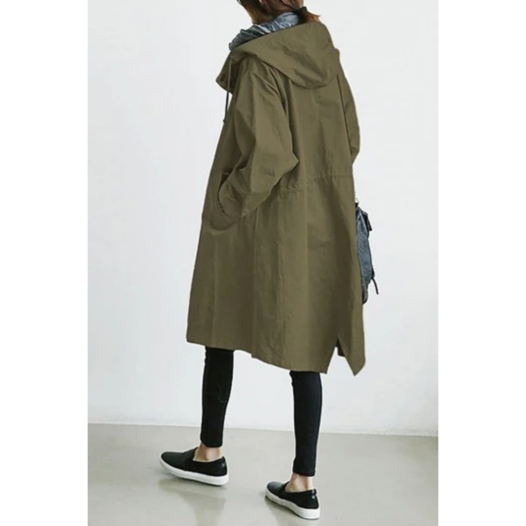 Eleanor | Functional And Elegant Long Hooded Trench Coat