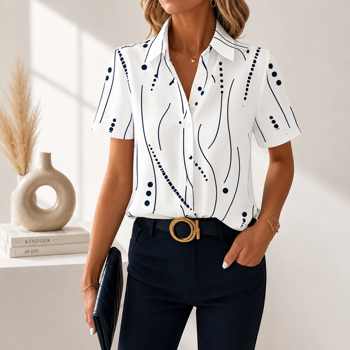 Beatrix | Abstract Print Blouse – Effortless Style for Women