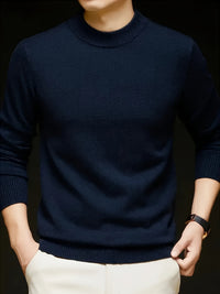 Charles | Textured Mock-Neck Knit Sweater