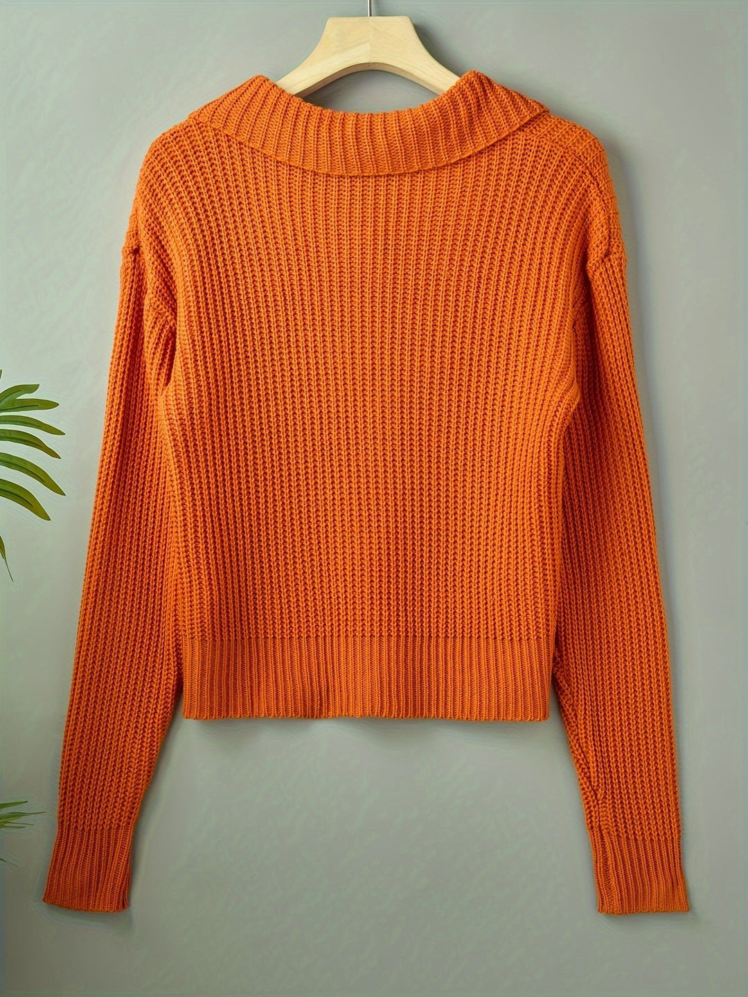 Eileen | Ribbed Knit Sweater for Women in Cozy Orange