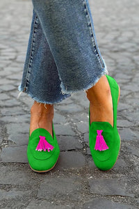 Marielle | Modern And Elegant Pointed-Toe Fringe Loafers