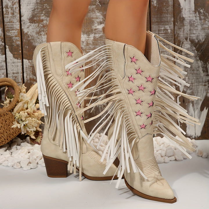 Georgina | Modern And Trendy Fringe Cowboy Boots