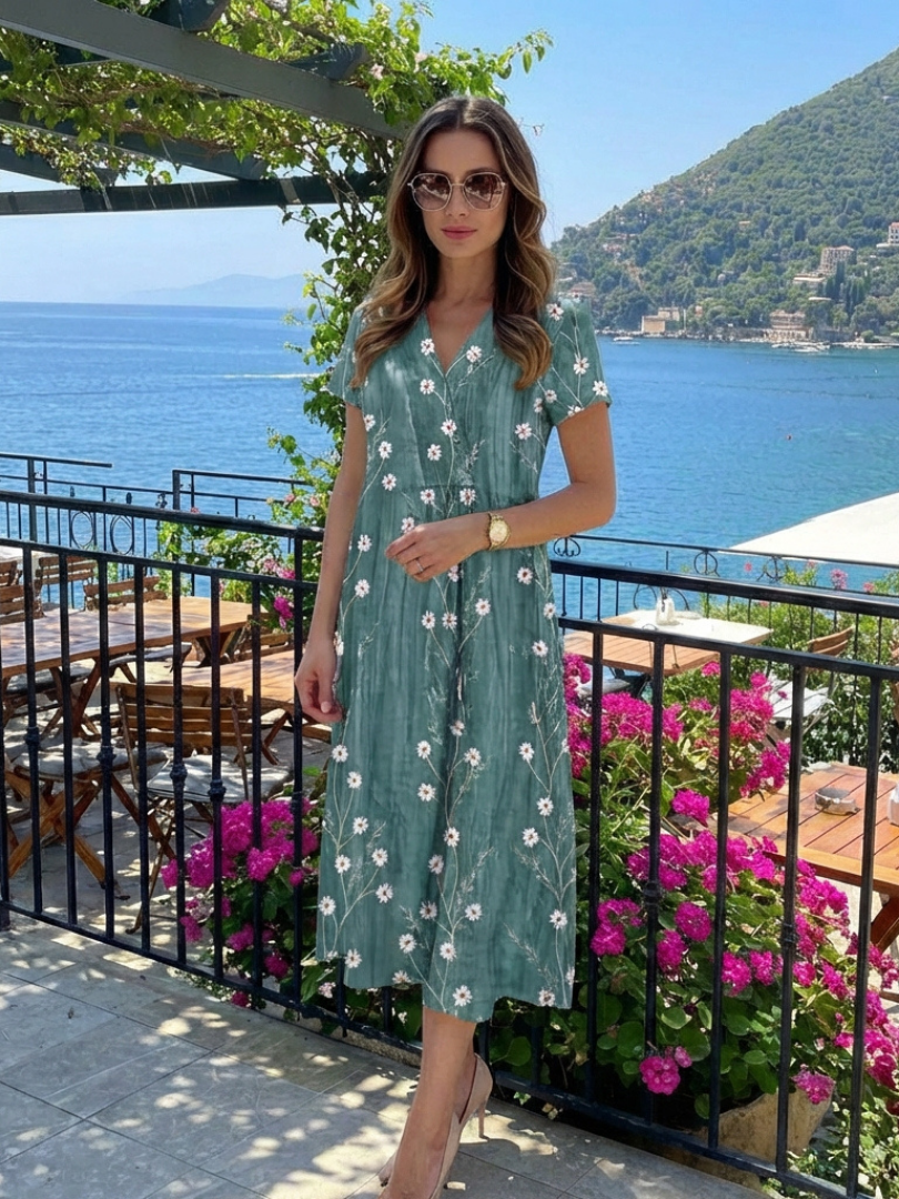 Margaret | Midi Dress – Relaxed Floral Style for Women
