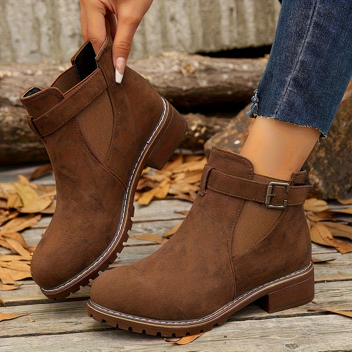 Florence | Chelsea-Stiefeletten mit Schnallendetail und Profilsohle