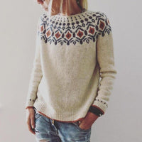 Emily | Gemütlicher und auffälliger Pullover mit geometrischem Grobstrickmuster