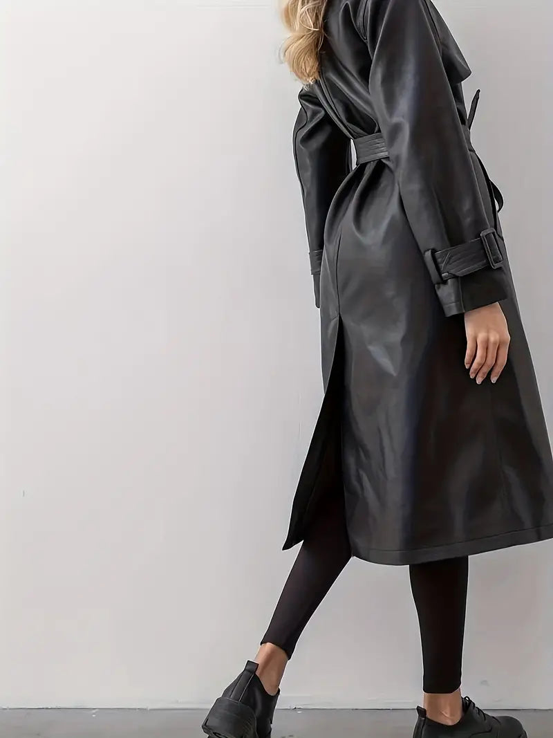 Scarlett | Trench coat in ecopelle elegante e lussuoso
