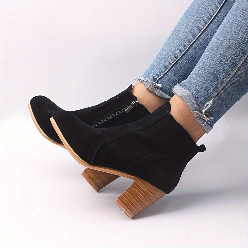 Sienna | Vielseitige Wildleder-Stiefeletten mit Blockabsatz