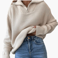 Rosalie | Relaxed Half-Zip Knit Jumper