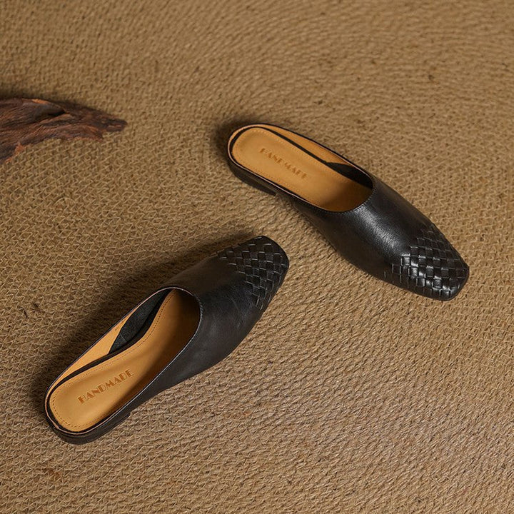Mia | Zoccoli slip-on in pelle intrecciata, eleganti e comodi