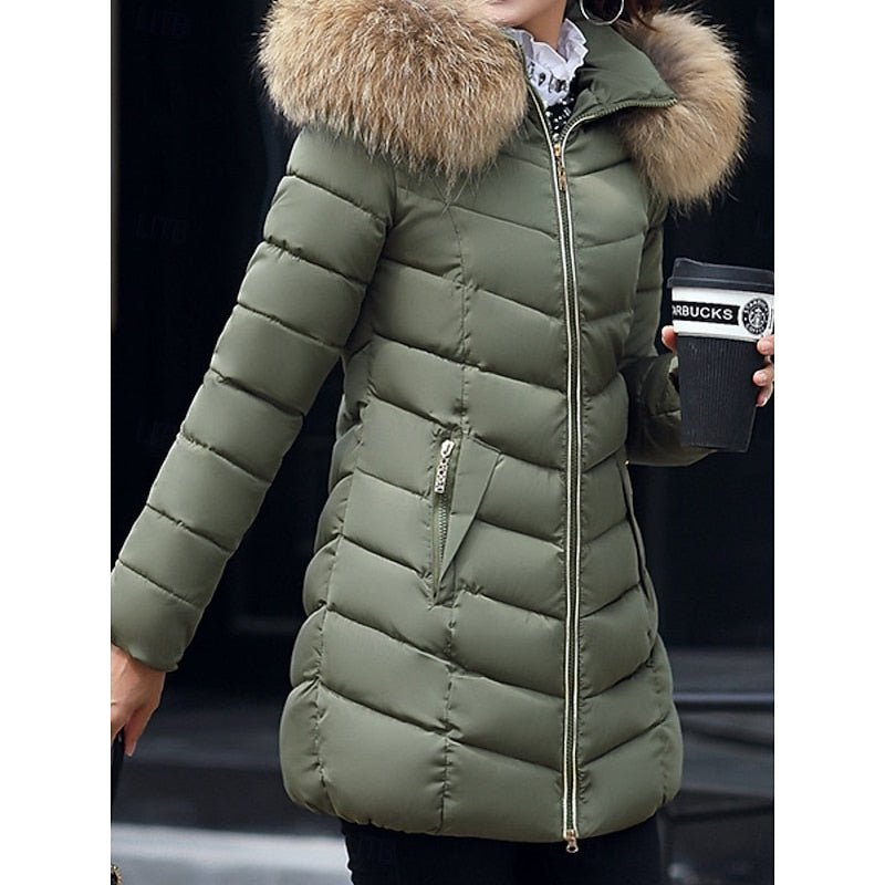 Gwendolyn | Hooded Quilted Winter Parka – Cozy and Flattering