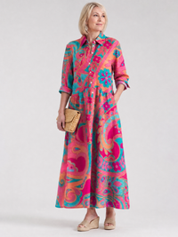 Matilda | Elegantes und vielseitiges bedrucktes Midikleid