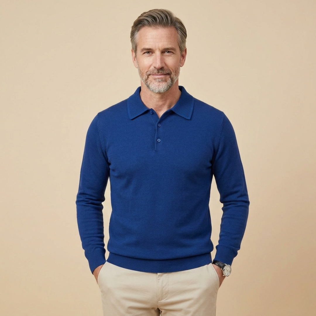 Harvey | Refined & Comfortable Long Sleeve Polo Shirt