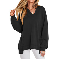 Hannah | Gemütliches Oversize-Tunikashirt mit V-Ausschnitt