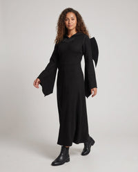 Selene | Hooded Flowing-Sleeve Full-Length Witch Dress