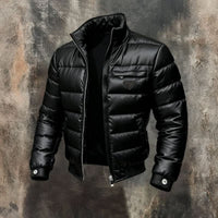 Julian | Schlichte und moderne Daunenjacke mit glänzender Oberfläche