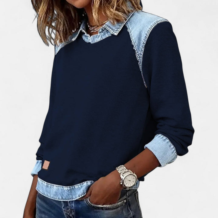 Sophia | Modern Knit Sweatshirt For Effortless Everyday Elegance