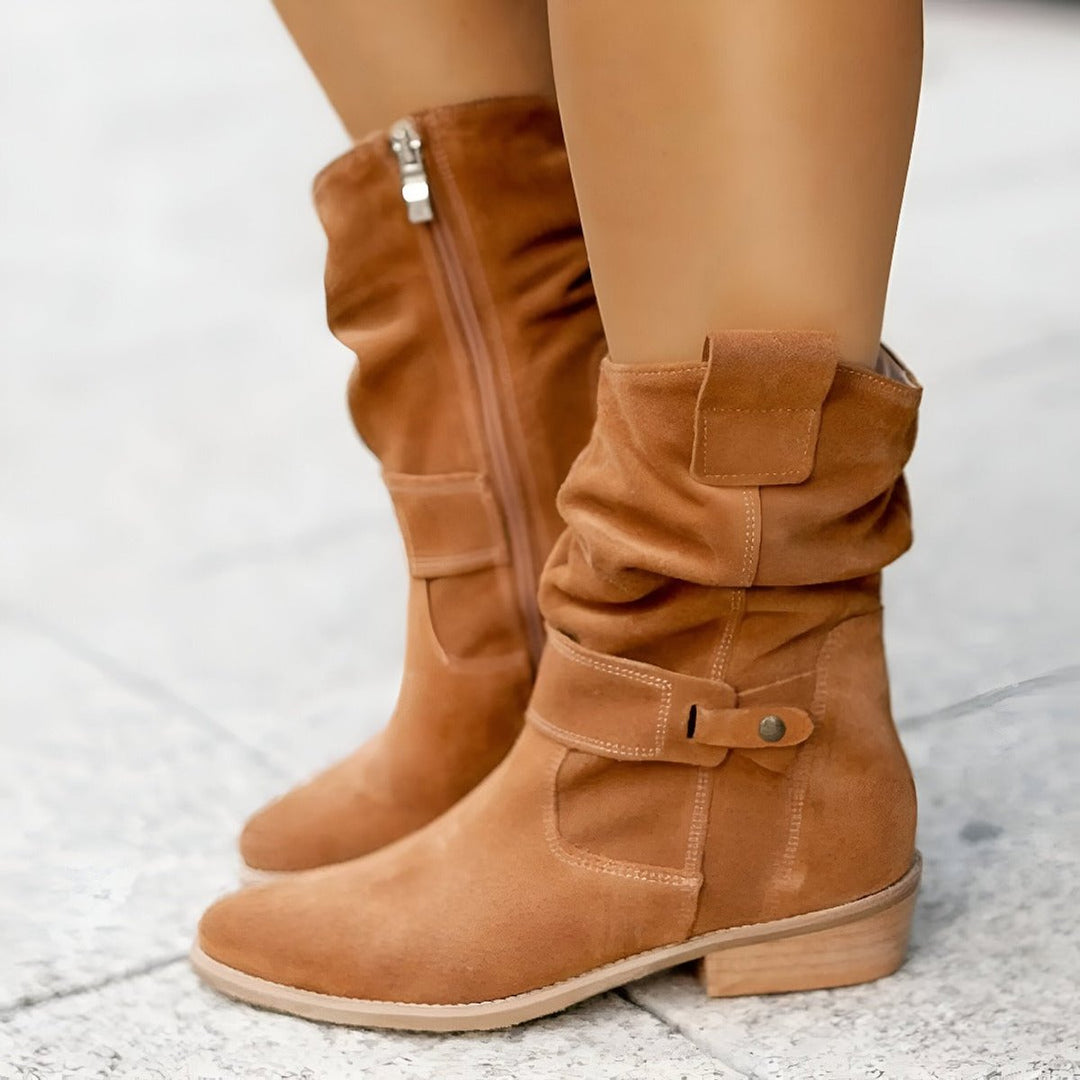 Astrid | Chic Slouchy Faux Suede Knee High Boots