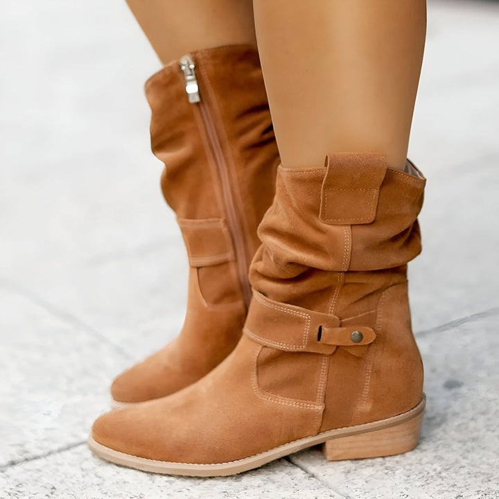 Astrid | Chic Slouchy Faux Suede Knee High Boots