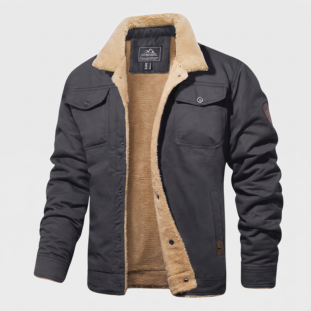 Kairo | Fleece Bomber Jacket – Rugged Comfort for Men