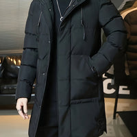 Oliver | Modern And Warm Hooded Longline Puffer Jacket