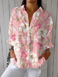 Beatrice | Trendy Floral Print Relaxed Blouse