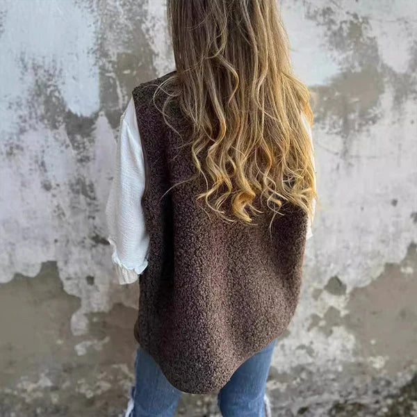 Emily | Gilet classico quotidiano con bottoni sul davanti