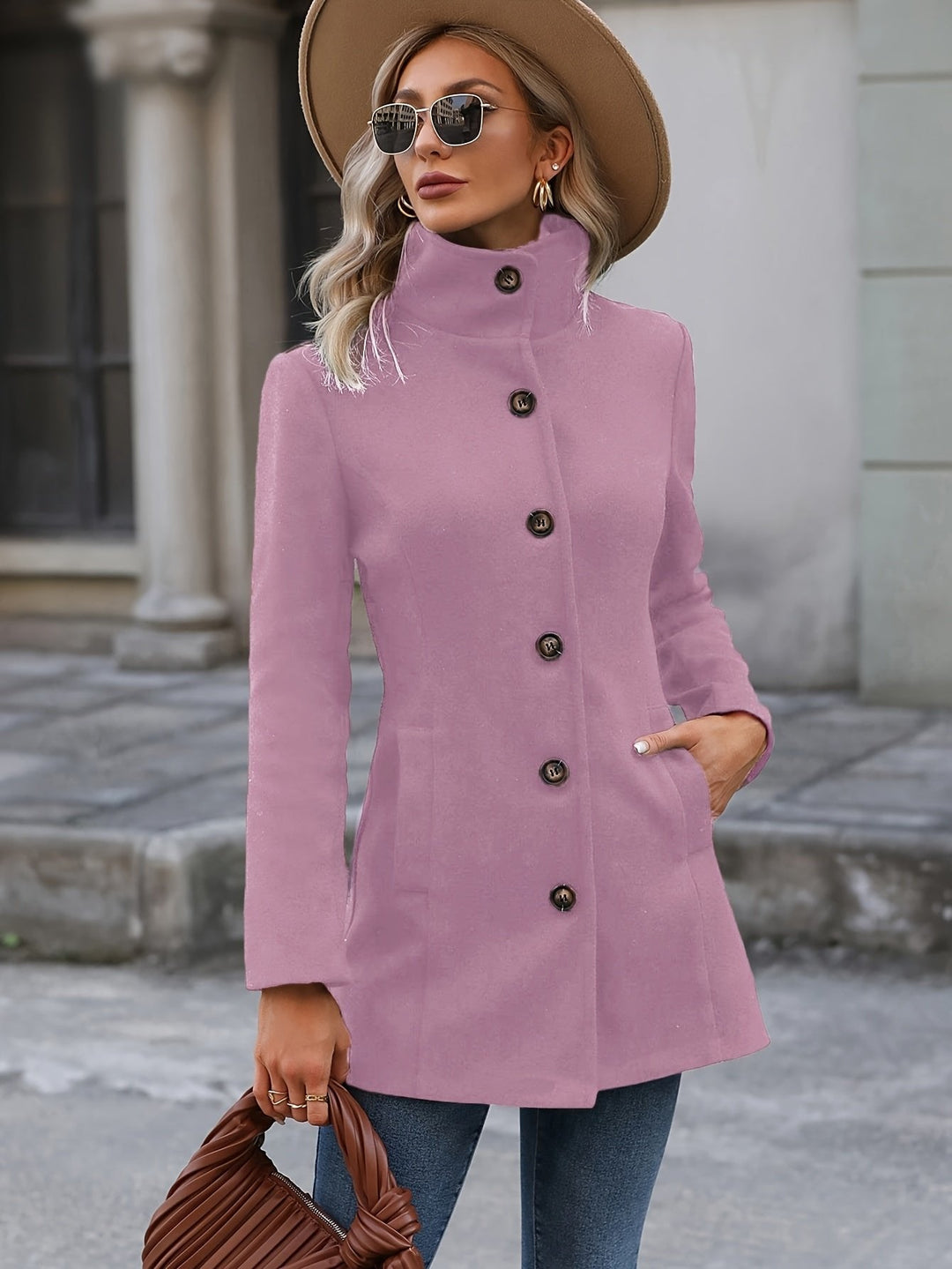 Annalise | Waist-Cinching Mid-Length Coat for Women