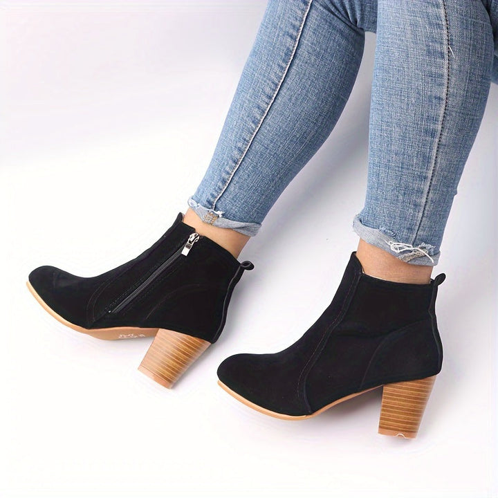Sienna | Vielseitige Wildleder-Stiefeletten mit Blockabsatz