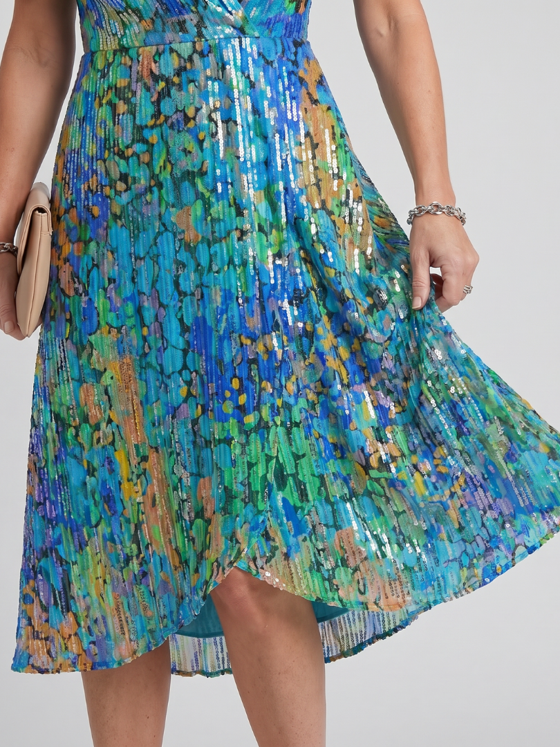 Mirabel | Midi Dress – Flutter Sleeve Floral Print for Women